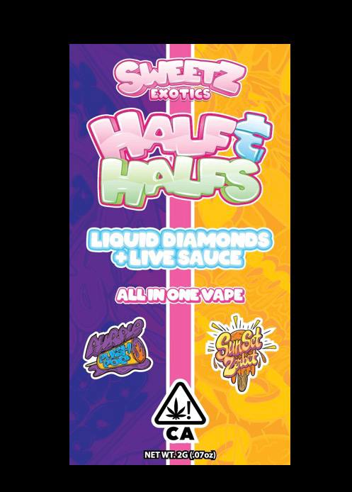 Sweetz Half and Half Purple Push Pop x Sunset Zerbet