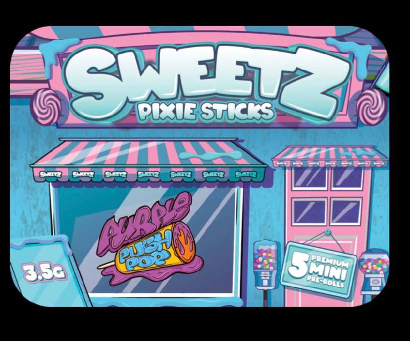 Sweetz Pixie Sticks Purple Push Pop